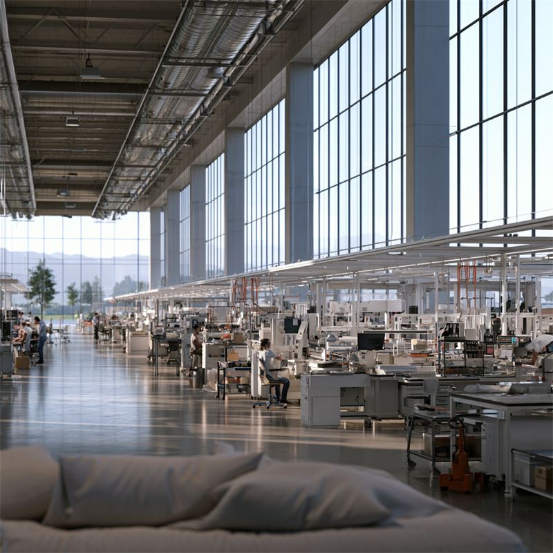 Bright modern production hall